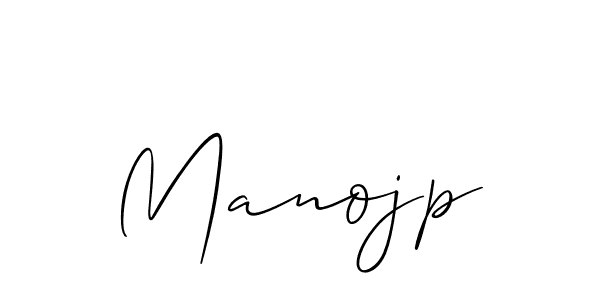 Also we have Manojp name is the best signature style. Create professional handwritten signature collection using Allison_Script autograph style. Manojp signature style 2 images and pictures png