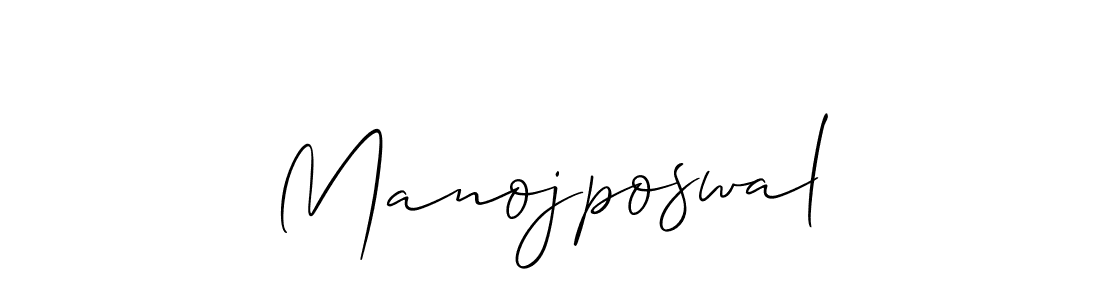 Make a beautiful signature design for name Manojposwal. With this signature (Allison_Script) style, you can create a handwritten signature for free. Manojposwal signature style 2 images and pictures png