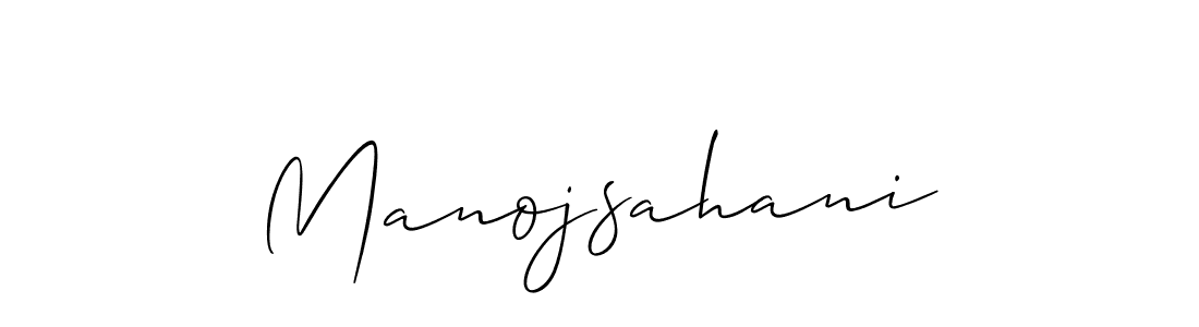 Manojsahani stylish signature style. Best Handwritten Sign (Allison_Script) for my name. Handwritten Signature Collection Ideas for my name Manojsahani. Manojsahani signature style 2 images and pictures png