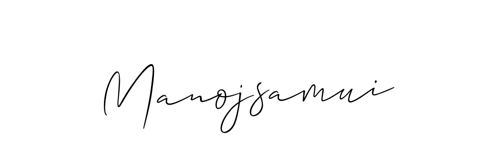 How to make Manojsamui name signature. Use Allison_Script style for creating short signs online. This is the latest handwritten sign. Manojsamui signature style 2 images and pictures png