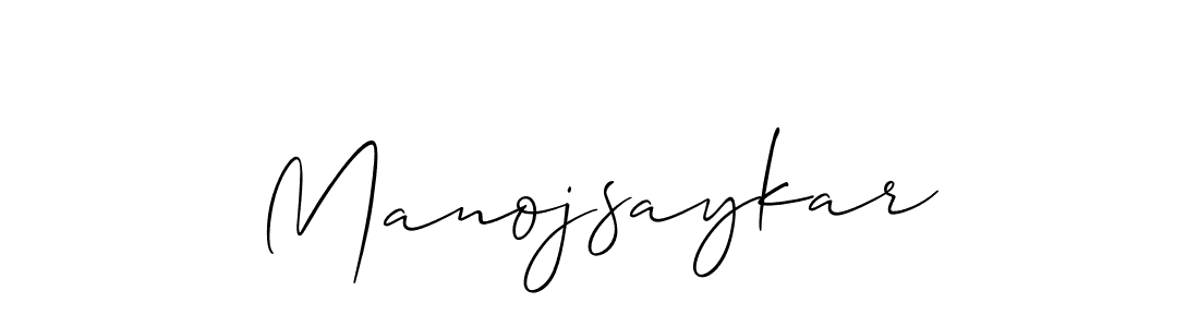 How to make Manojsaykar signature? Allison_Script is a professional autograph style. Create handwritten signature for Manojsaykar name. Manojsaykar signature style 2 images and pictures png