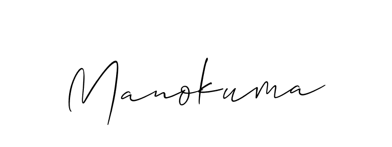 Design your own signature with our free online signature maker. With this signature software, you can create a handwritten (Allison_Script) signature for name Manokuma. Manokuma signature style 2 images and pictures png