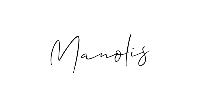 How to make Manolis signature? Allison_Script is a professional autograph style. Create handwritten signature for Manolis name. Manolis signature style 2 images and pictures png