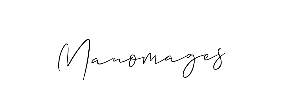 Make a beautiful signature design for name Manomages. With this signature (Allison_Script) style, you can create a handwritten signature for free. Manomages signature style 2 images and pictures png