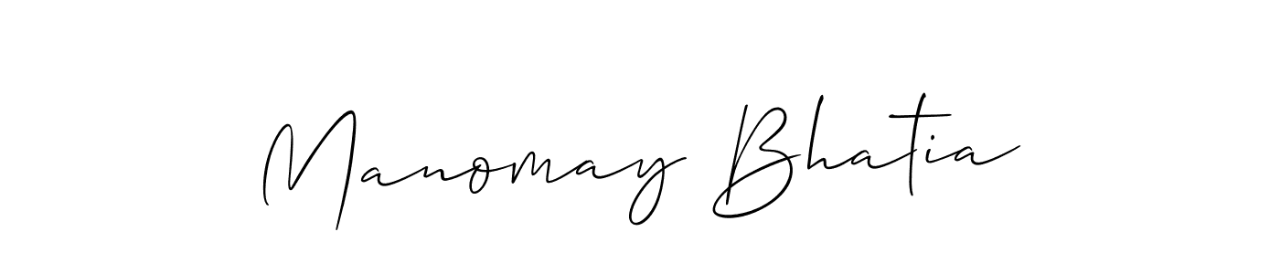 Also You can easily find your signature by using the search form. We will create Manomay Bhatia name handwritten signature images for you free of cost using Allison_Script sign style. Manomay Bhatia signature style 2 images and pictures png