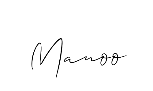 Make a beautiful signature design for name Manoo. With this signature (Allison_Script) style, you can create a handwritten signature for free. Manoo signature style 2 images and pictures png