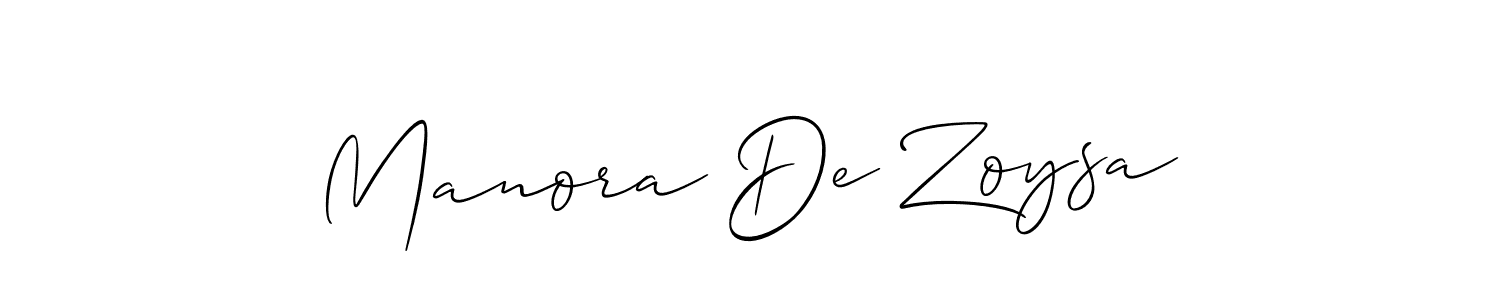 Also we have Manora De Zoysa name is the best signature style. Create professional handwritten signature collection using Allison_Script autograph style. Manora De Zoysa signature style 2 images and pictures png