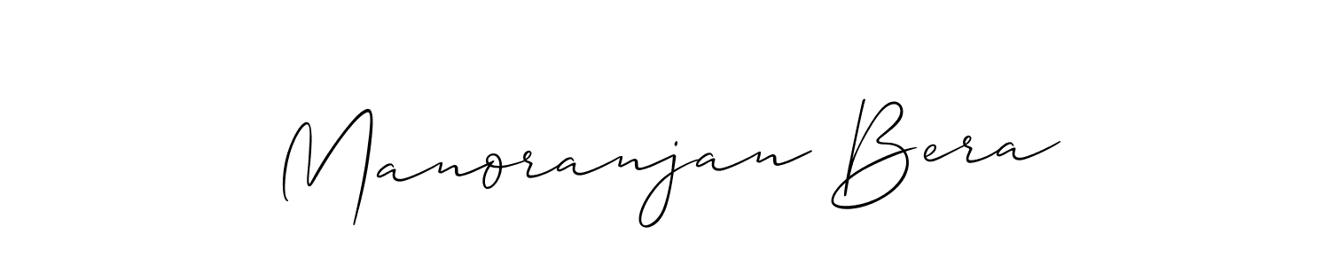 How to make Manoranjan Bera signature? Allison_Script is a professional autograph style. Create handwritten signature for Manoranjan Bera name. Manoranjan Bera signature style 2 images and pictures png