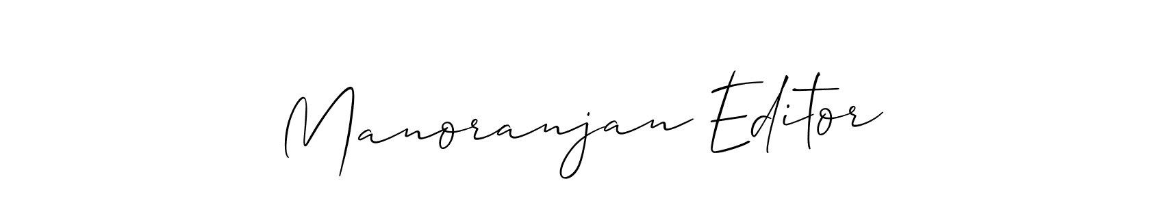 Also You can easily find your signature by using the search form. We will create Manoranjan Editor name handwritten signature images for you free of cost using Allison_Script sign style. Manoranjan Editor signature style 2 images and pictures png