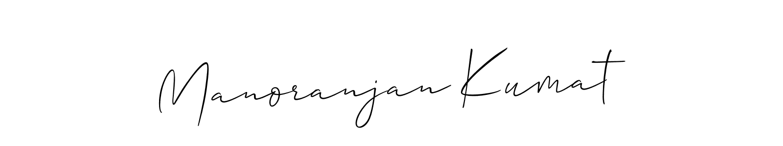 How to Draw Manoranjan Kumat signature style? Allison_Script is a latest design signature styles for name Manoranjan Kumat. Manoranjan Kumat signature style 2 images and pictures png