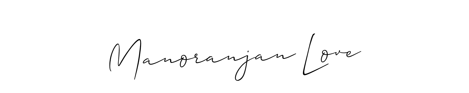 The best way (Allison_Script) to make a short signature is to pick only two or three words in your name. The name Manoranjan Love include a total of six letters. For converting this name. Manoranjan Love signature style 2 images and pictures png