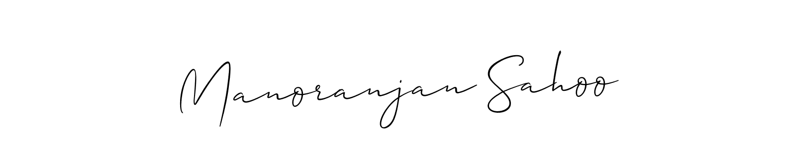 Design your own signature with our free online signature maker. With this signature software, you can create a handwritten (Allison_Script) signature for name Manoranjan Sahoo. Manoranjan Sahoo signature style 2 images and pictures png