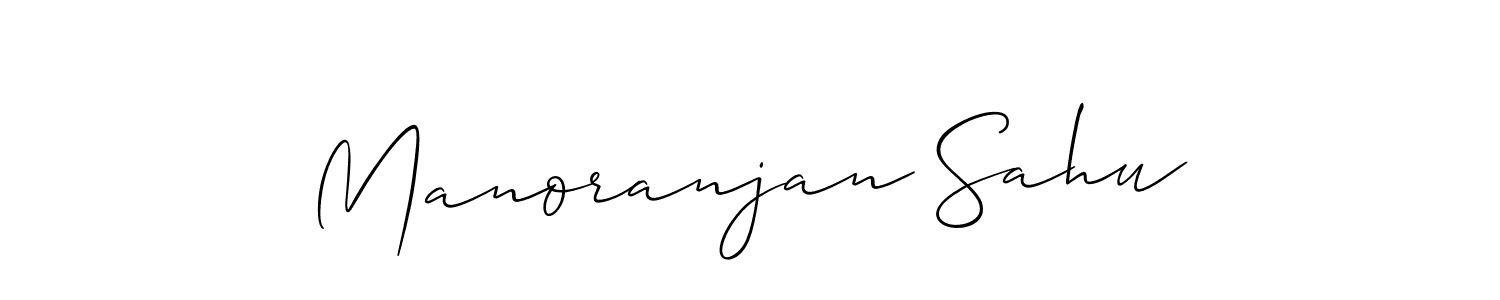 How to make Manoranjan Sahu signature? Allison_Script is a professional autograph style. Create handwritten signature for Manoranjan Sahu name. Manoranjan Sahu signature style 2 images and pictures png