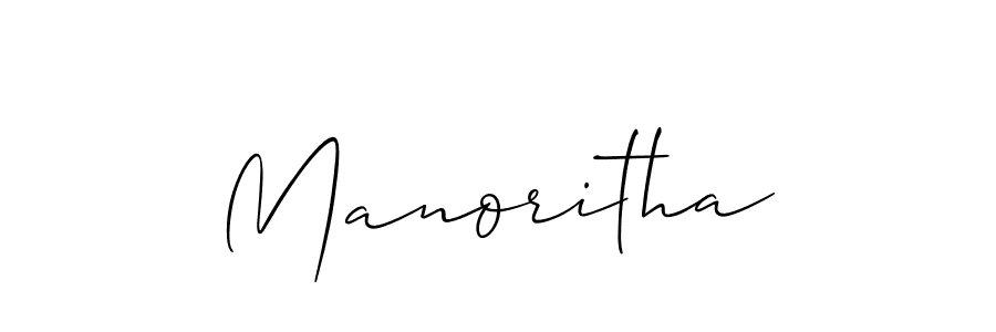 Use a signature maker to create a handwritten signature online. With this signature software, you can design (Allison_Script) your own signature for name Manoritha. Manoritha signature style 2 images and pictures png