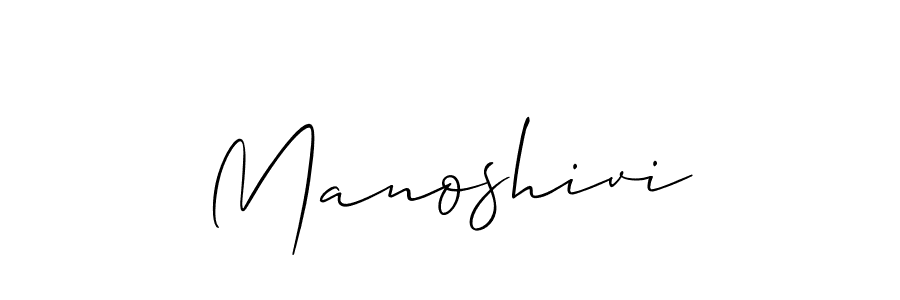 How to Draw Manoshivi signature style? Allison_Script is a latest design signature styles for name Manoshivi. Manoshivi signature style 2 images and pictures png