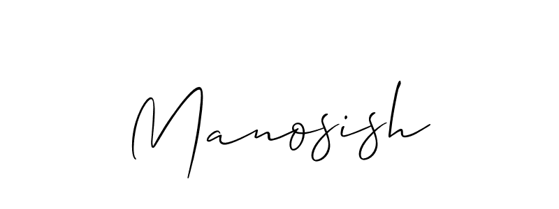 The best way (Allison_Script) to make a short signature is to pick only two or three words in your name. The name Manosish include a total of six letters. For converting this name. Manosish signature style 2 images and pictures png