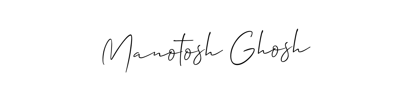 Make a beautiful signature design for name Manotosh Ghosh. With this signature (Allison_Script) style, you can create a handwritten signature for free. Manotosh Ghosh signature style 2 images and pictures png