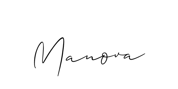 The best way (Allison_Script) to make a short signature is to pick only two or three words in your name. The name Manova include a total of six letters. For converting this name. Manova signature style 2 images and pictures png