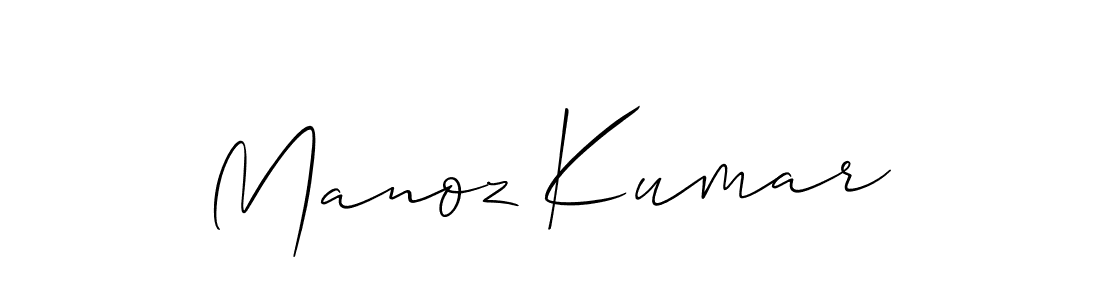 How to Draw Manoz Kumar signature style? Allison_Script is a latest design signature styles for name Manoz Kumar. Manoz Kumar signature style 2 images and pictures png