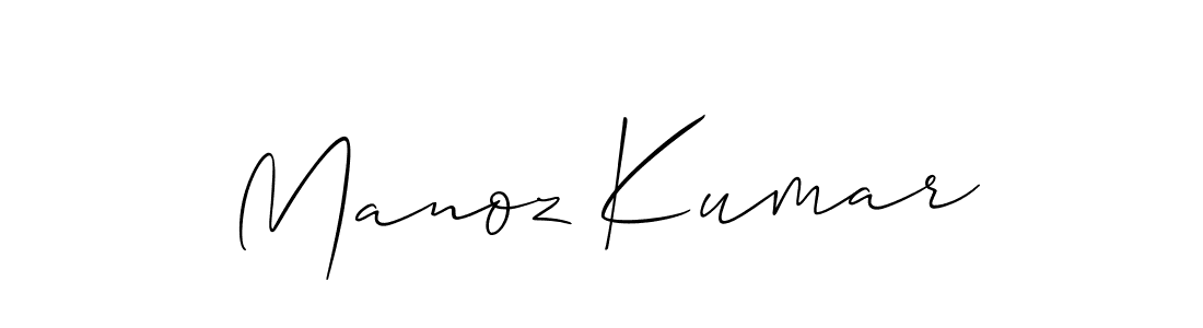 How to make Manoz Kumar name signature. Use Allison_Script style for creating short signs online. This is the latest handwritten sign. Manoz Kumar signature style 2 images and pictures png