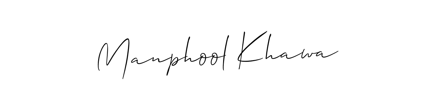 Also You can easily find your signature by using the search form. We will create Manphool Khawa name handwritten signature images for you free of cost using Allison_Script sign style. Manphool Khawa signature style 2 images and pictures png