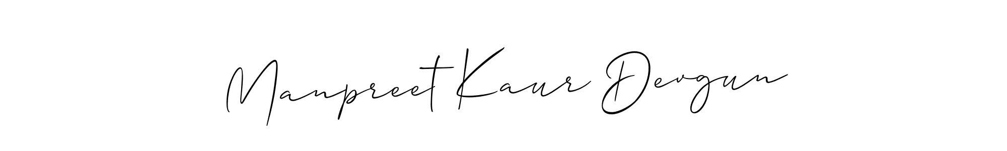 How to Draw Manpreet Kaur Devgun signature style? Allison_Script is a latest design signature styles for name Manpreet Kaur Devgun. Manpreet Kaur Devgun signature style 2 images and pictures png