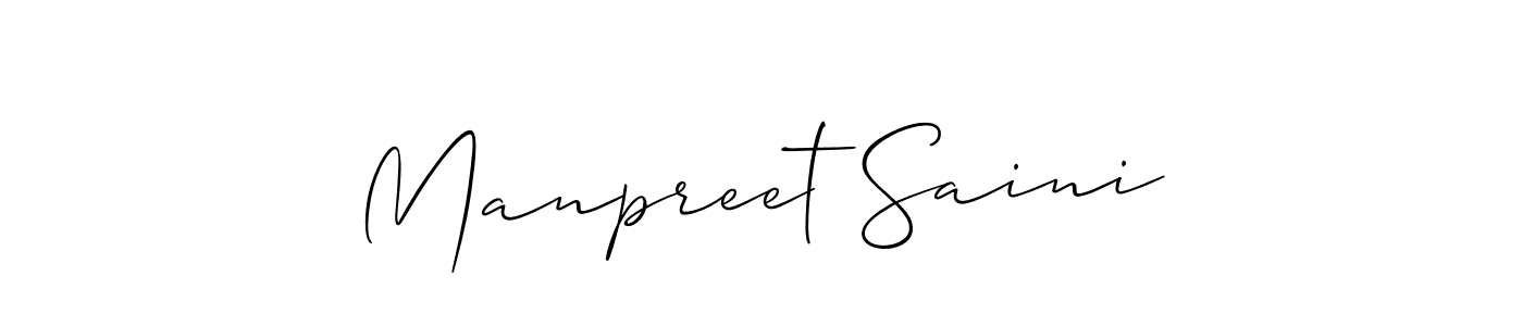 Use a signature maker to create a handwritten signature online. With this signature software, you can design (Allison_Script) your own signature for name Manpreet Saini. Manpreet Saini signature style 2 images and pictures png