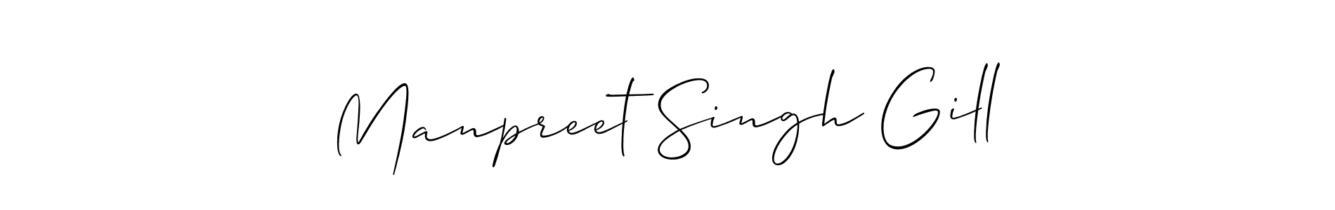 The best way (Allison_Script) to make a short signature is to pick only two or three words in your name. The name Manpreet Singh Gill include a total of six letters. For converting this name. Manpreet Singh Gill signature style 2 images and pictures png