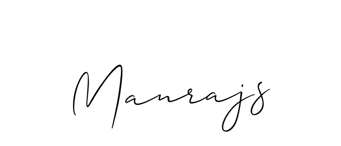 Use a signature maker to create a handwritten signature online. With this signature software, you can design (Allison_Script) your own signature for name Manrajs. Manrajs signature style 2 images and pictures png