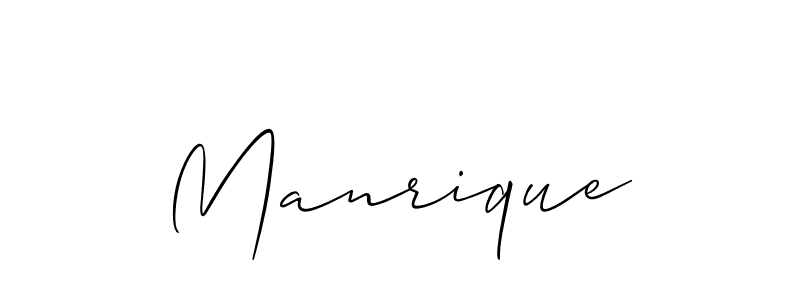 You should practise on your own different ways (Allison_Script) to write your name (Manrique) in signature. don't let someone else do it for you. Manrique signature style 2 images and pictures png
