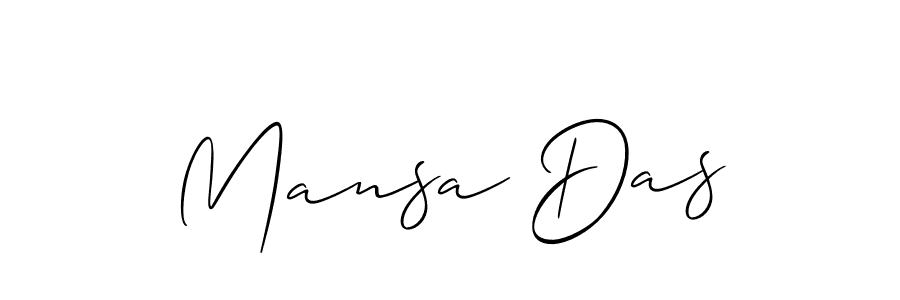 Use a signature maker to create a handwritten signature online. With this signature software, you can design (Allison_Script) your own signature for name Mansa Das. Mansa Das signature style 2 images and pictures png