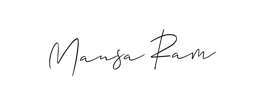 if you are searching for the best signature style for your name Mansa Ram. so please give up your signature search. here we have designed multiple signature styles  using Allison_Script. Mansa Ram signature style 2 images and pictures png