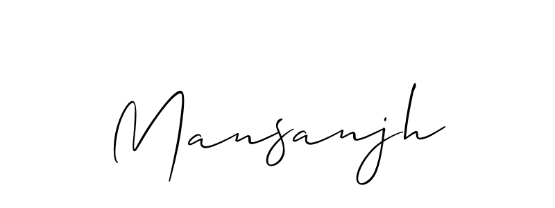 How to make Mansanjh name signature. Use Allison_Script style for creating short signs online. This is the latest handwritten sign. Mansanjh signature style 2 images and pictures png