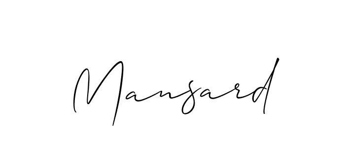 Make a beautiful signature design for name Mansard. With this signature (Allison_Script) style, you can create a handwritten signature for free. Mansard signature style 2 images and pictures png