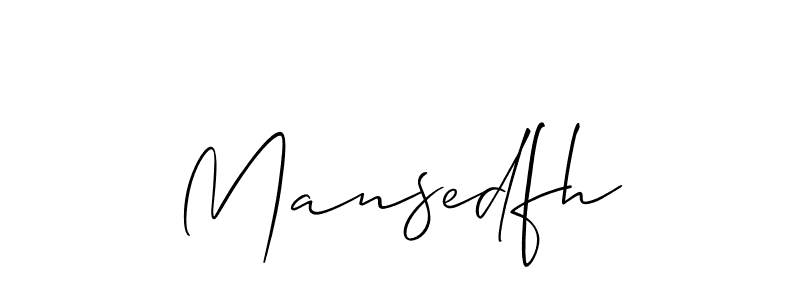 Best and Professional Signature Style for Mansedfh. Allison_Script Best Signature Style Collection. Mansedfh signature style 2 images and pictures png