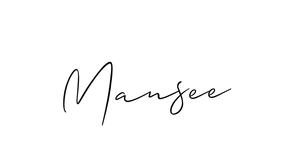 Similarly Allison_Script is the best handwritten signature design. Signature creator online .You can use it as an online autograph creator for name Mansee. Mansee signature style 2 images and pictures png