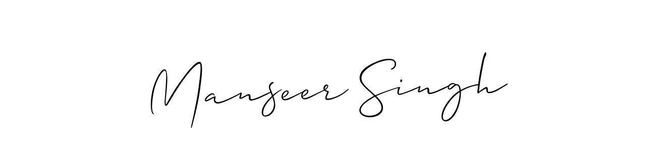 Use a signature maker to create a handwritten signature online. With this signature software, you can design (Allison_Script) your own signature for name Manseer Singh. Manseer Singh signature style 2 images and pictures png