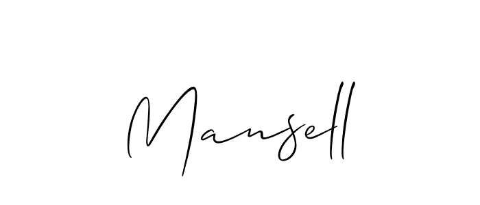Design your own signature with our free online signature maker. With this signature software, you can create a handwritten (Allison_Script) signature for name Mansell. Mansell signature style 2 images and pictures png