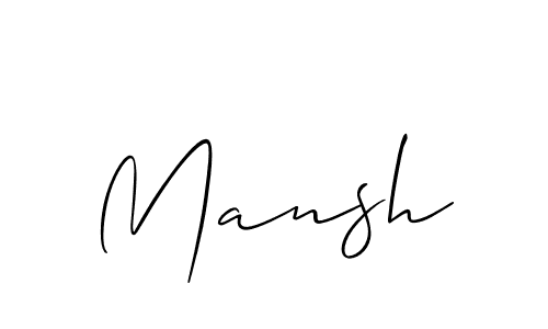 Best and Professional Signature Style for Mansh. Allison_Script Best Signature Style Collection. Mansh signature style 2 images and pictures png