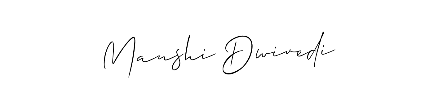The best way (Allison_Script) to make a short signature is to pick only two or three words in your name. The name Manshi Dwivedi include a total of six letters. For converting this name. Manshi Dwivedi signature style 2 images and pictures png