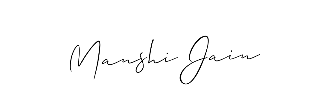 You should practise on your own different ways (Allison_Script) to write your name (Manshi Jain) in signature. don't let someone else do it for you. Manshi Jain signature style 2 images and pictures png