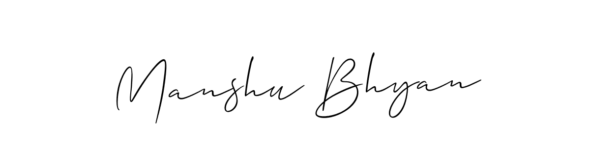 Best and Professional Signature Style for Manshu Bhyan. Allison_Script Best Signature Style Collection. Manshu Bhyan signature style 2 images and pictures png