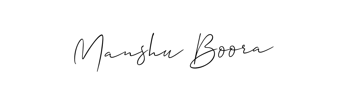 Also we have Manshu Boora name is the best signature style. Create professional handwritten signature collection using Allison_Script autograph style. Manshu Boora signature style 2 images and pictures png