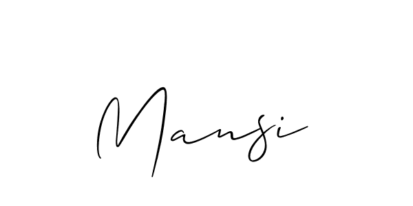 Create a beautiful signature design for name Mansi . With this signature (Allison_Script) fonts, you can make a handwritten signature for free. Mansi  signature style 2 images and pictures png