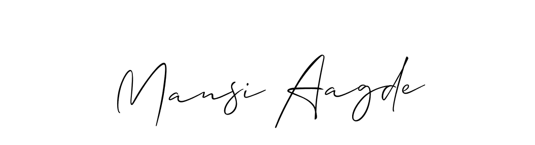 Make a beautiful signature design for name Mansi Aagde. Use this online signature maker to create a handwritten signature for free. Mansi Aagde signature style 2 images and pictures png