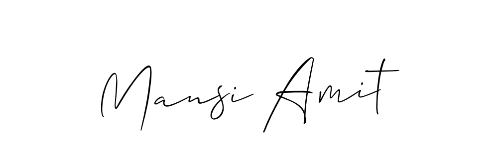 It looks lik you need a new signature style for name Mansi Amit. Design unique handwritten (Allison_Script) signature with our free signature maker in just a few clicks. Mansi Amit signature style 2 images and pictures png