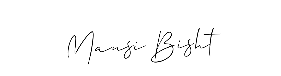 Make a beautiful signature design for name Mansi Bisht. Use this online signature maker to create a handwritten signature for free. Mansi Bisht signature style 2 images and pictures png