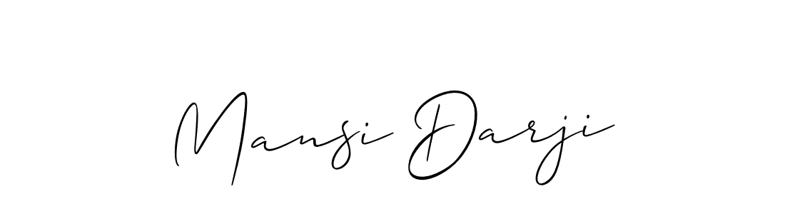 How to make Mansi Darji name signature. Use Allison_Script style for creating short signs online. This is the latest handwritten sign. Mansi Darji signature style 2 images and pictures png