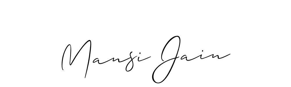 Allison_Script is a professional signature style that is perfect for those who want to add a touch of class to their signature. It is also a great choice for those who want to make their signature more unique. Get Mansi Jain name to fancy signature for free. Mansi Jain signature style 2 images and pictures png