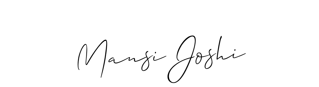 How to make Mansi Joshi signature? Allison_Script is a professional autograph style. Create handwritten signature for Mansi Joshi name. Mansi Joshi signature style 2 images and pictures png